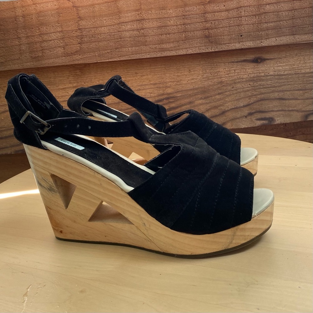 Anthropologie Kimchi Blue Wood Platform Size 10